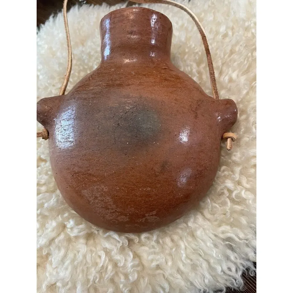 Antique MARICOPA Pottery CANTEEN Tohono O’odham NATIVE AMERICAN. Lena Albert?